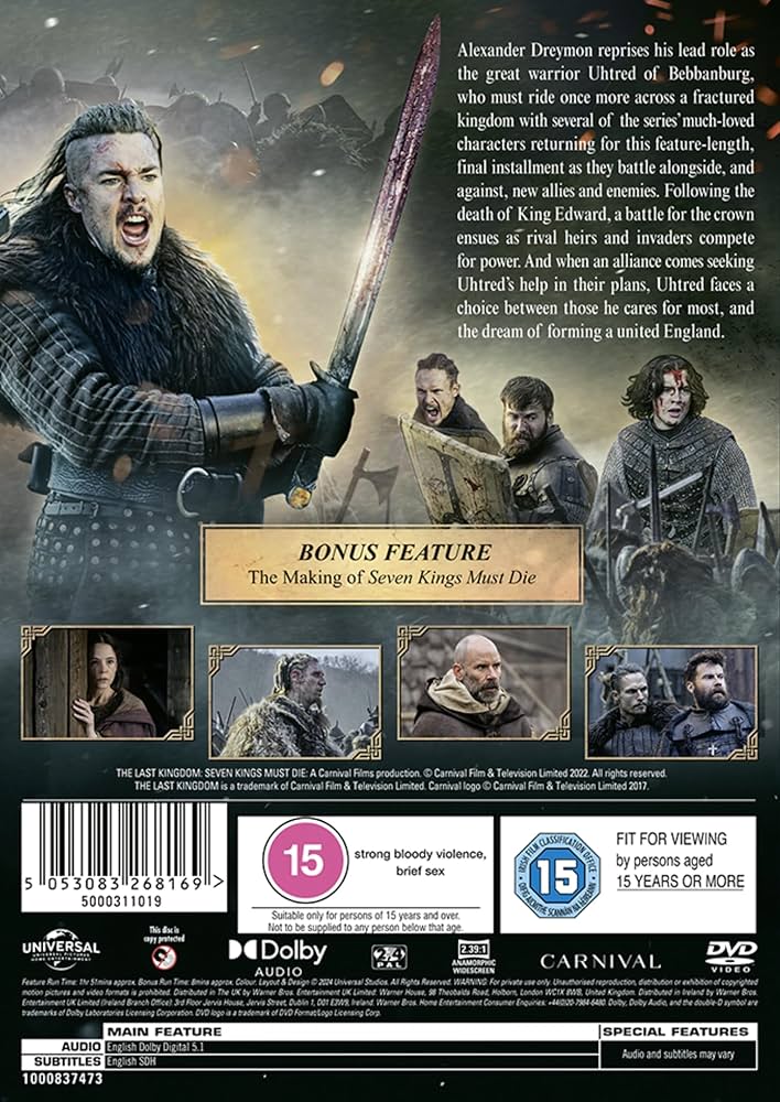 The Last Kingdom: Seven Kings Must Die [DVD] [2023]: Amazon